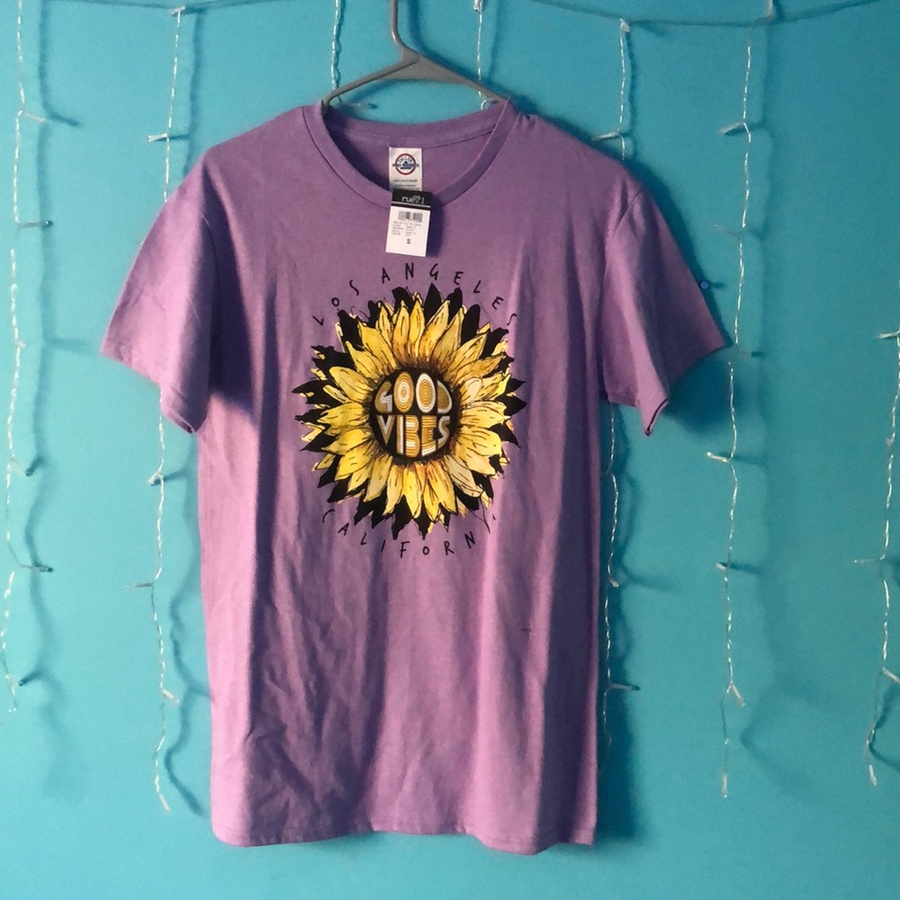 purple T-shirt